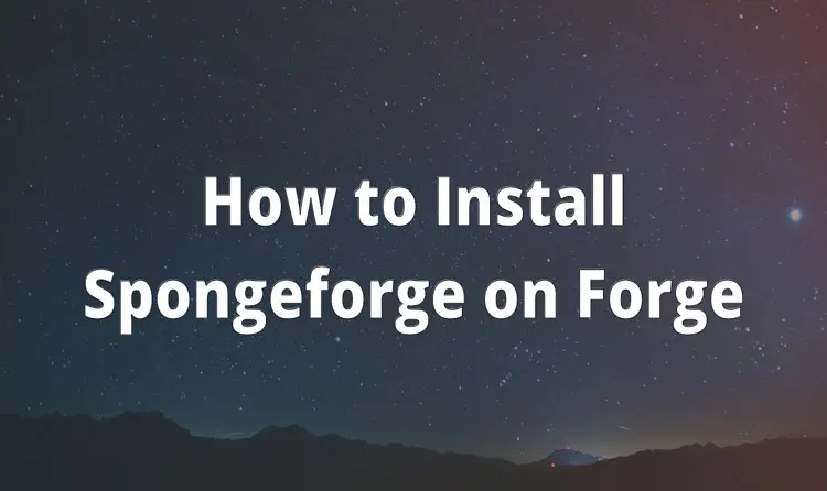 How do I install SpongeForge on A Forge server?
